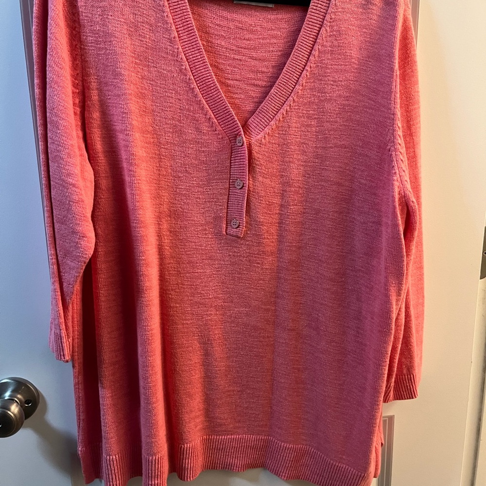 Croft & Barrow Coral Knit Sweater